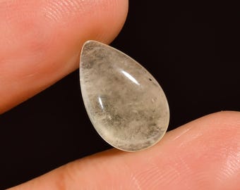 Natural Libyan Desert glass Pear Shape Cabochon 3 Ct 13X8X4mm.
