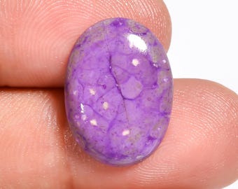 Sugilith-Edelstein, ovaler Cabochon, lose, 17 x 13 x 2 mm.