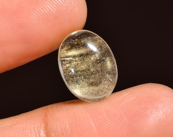 Natural Libyan Desert glass Oval Shape Cabochon 4 Ct 12X9X5mm.