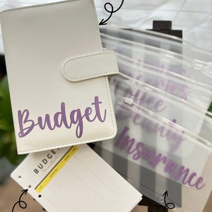 Personalized Budget Binder With Cash Envelopes, A6 Budget Planner, Cash Savings Binder, Cash Envelope System, Cash System Binder