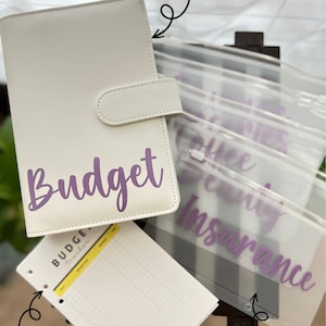 Personalisierte Budgetmappe mit Bargeldumschlägen, A6-Budgetplaner, Bargeldsparbuch, Bargeldumschlagsystem, Kassensystemmappe