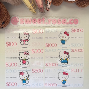 Porta-cartões de dinheiro HK e amigos, porta-cartões de dinheiro com tema Kawaii Kitty, porta-cartões de dinheiro fofos da Hello Kitty