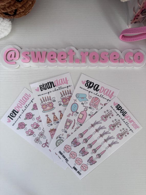 Spa Day Savings Challenge, Birthday Savings Challenge, Ten Dollar Savings Challenge, Spoil Yourself Savings Challenge