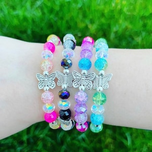 Sparkle Butterfly Glass Bracelets