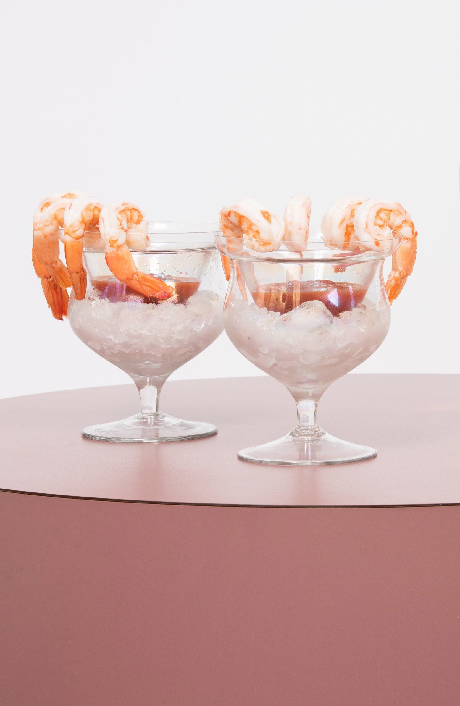 S/2 Iridescent Shrimp Cocktail Servers Etsy