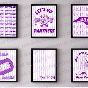 6 paarse 8 x 10 High Point University-afdrukken