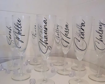 Verre de fête nuptiale prosecco personnalisé