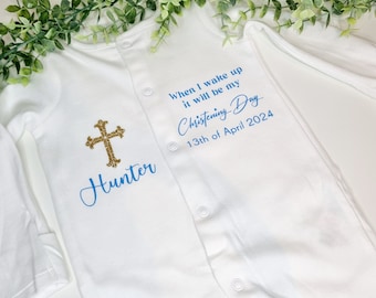 Christening day sleepsuit