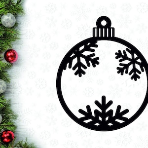 Kerst Ornament SVG, Kerstborden Bundel SVG, Sneeuwvlok Svg, Kerst Decor, Laser Cut Bestand, Glowforge bestanden, Kerstbal SVG