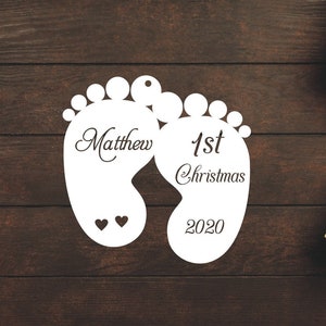 Newborn Baby Christmas Ornament SVG, Bauble SVG, Laser Cut File, Digital Instant Template Downlad