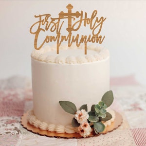 Fichier de décoration SVG première communion, décoration de gâteau pour fichier de coupe de communion, fichier numérique, décoration de gâteau colombe, calice svg, svg Glowforge