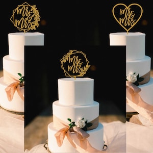 Mr and Mrs svg cake topper bundle, Mr and Mrs heart svg , Wedding topper SVG file for glowforge, Laser cut file.