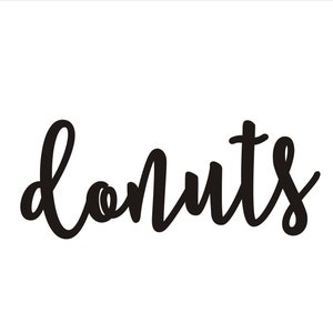 Donuts SVG, Donut Sign file, Donuts Cut File, Donut Wall Sign, Birthday, Printable, Cricut ,Silhouette