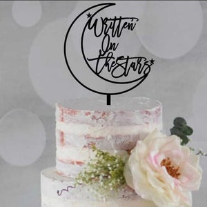 Celestial Topper SVG file , Wedding Moon Written in the stars, married Svg, Wedding SVG, Laser cut file