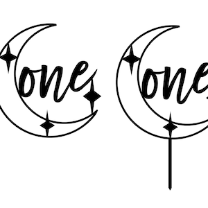 FREE Cake Topper svg, Moon Birthday Free svg, svg files for cricut free, free glowforge files