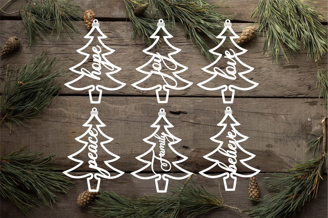 Christmas Tree Ornament SVG Bundle: Laser Cut Files (digital Download ...