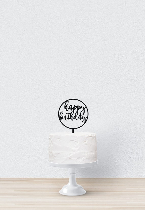 HAPPY BIRTHDAY Circle Cake topper**digital download**