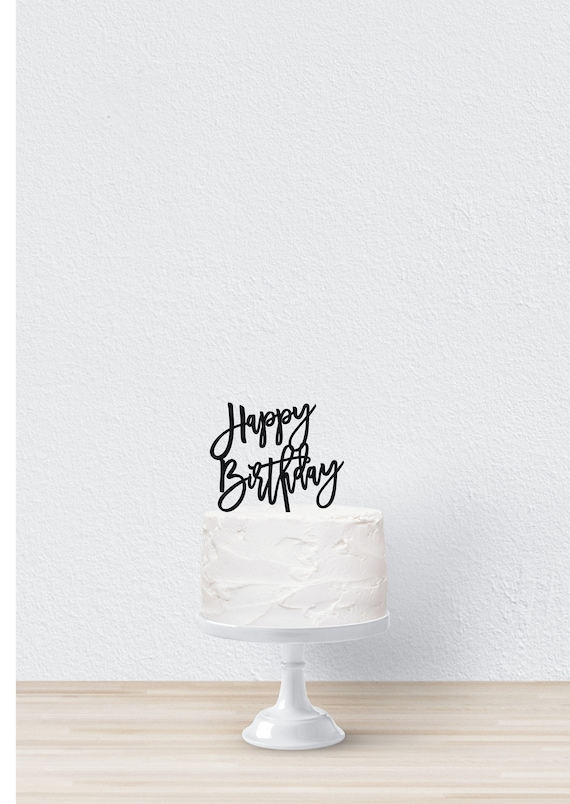 FREE Cake Topper Svg Happy Birthday Svg Birthday Cake Topper | Etsy