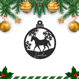 Pferd Christbaumkugel SVG, Pferd Liebhaber SVG Schneidedatei.