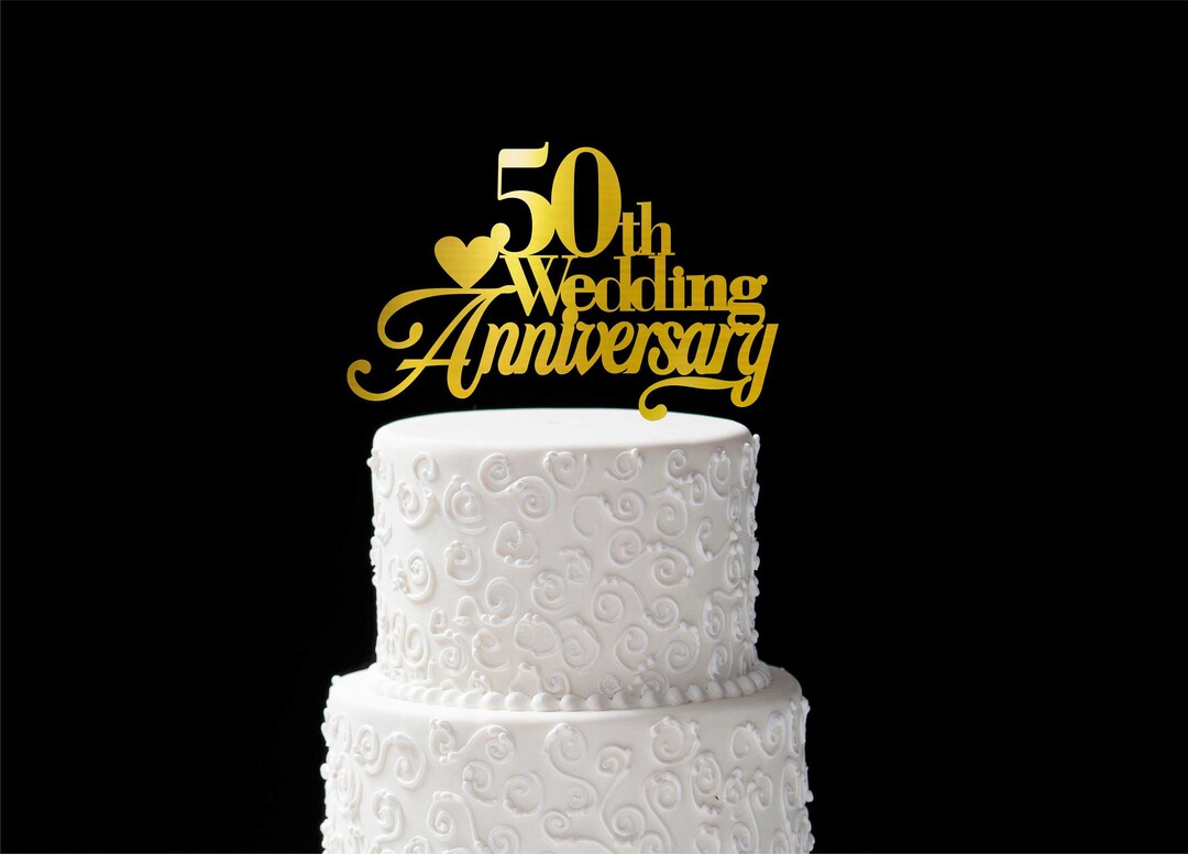 50th Wedding Anniversary Topper SVG File Etsy UK