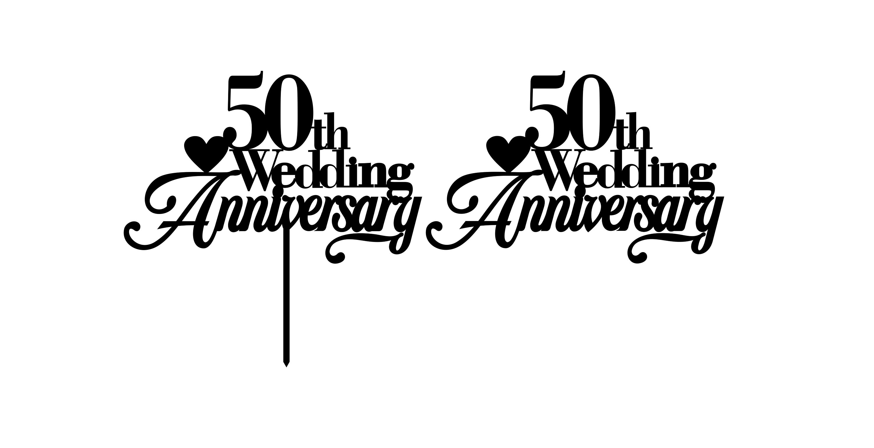 50th Wedding Anniversary Topper SVG File Etsy UK