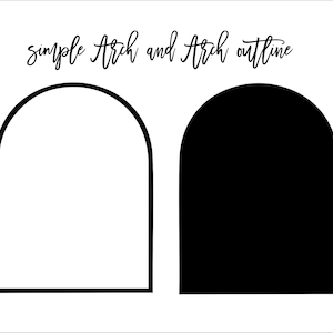 Arch and Outline arch SVG, Boho SVG Cut Files, Arch shape svg, Arch svg, Arch vector,  Commercial Use cut file