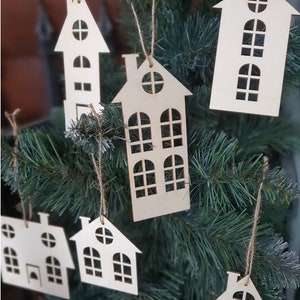 Christmas Village Houses Svg file, Laser cut svg file.