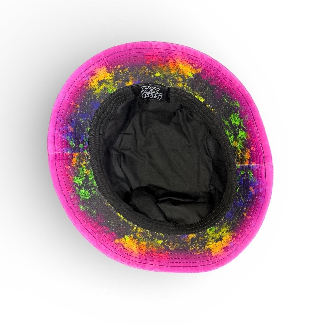 Bucket Hat Watercolor Gothic Skull Holiday Party UV Sun Bucket Hat Psychedelic Skull Sanctuary Reversible Bucket Hat | One Stop  main image 3