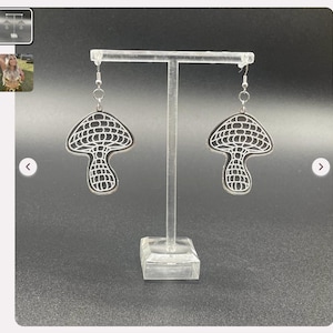 Disco Mushroom Earrings UV Reactive - Jewelry for Ravers & Music Festival Lovers