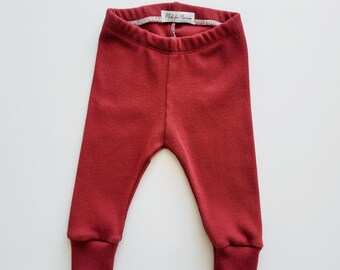 burgundy toddler leggings
