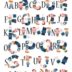Printable Alphabet Poster Wall Art, ABC Poster, Kids Wall Art, Digital ...
