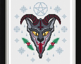 Krampus - Gothic Cross Stitch Pattern - Digital Download PDF