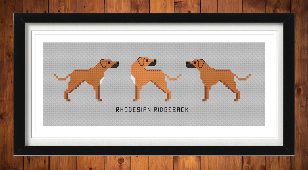 Rhodesian Ridgeback - Tiny Dog Breed Cross Stitch Pattern - Digital ...