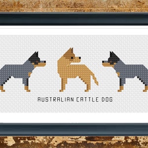 Australian Cattle Dog Red Heeler/Blue Heeler Tiny Dog Breed Cross Stitch Pattern Digital Download PDF image 1