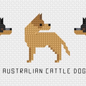 Australian Cattle Dog Red Heeler/Blue Heeler Tiny Dog Breed Cross Stitch Pattern Digital Download PDF image 2