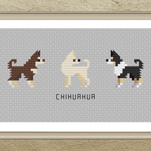 Chihuahua - Tiny Dog Breed Cross Stitch Pattern - Digital Download PDF