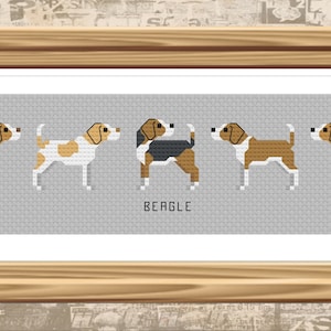 Beagle - Tiny Dog Breed Cross Stitch Pattern - Digital Download PDF