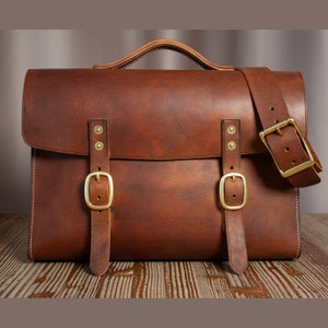 Convertible Executive Leather Bag Midi