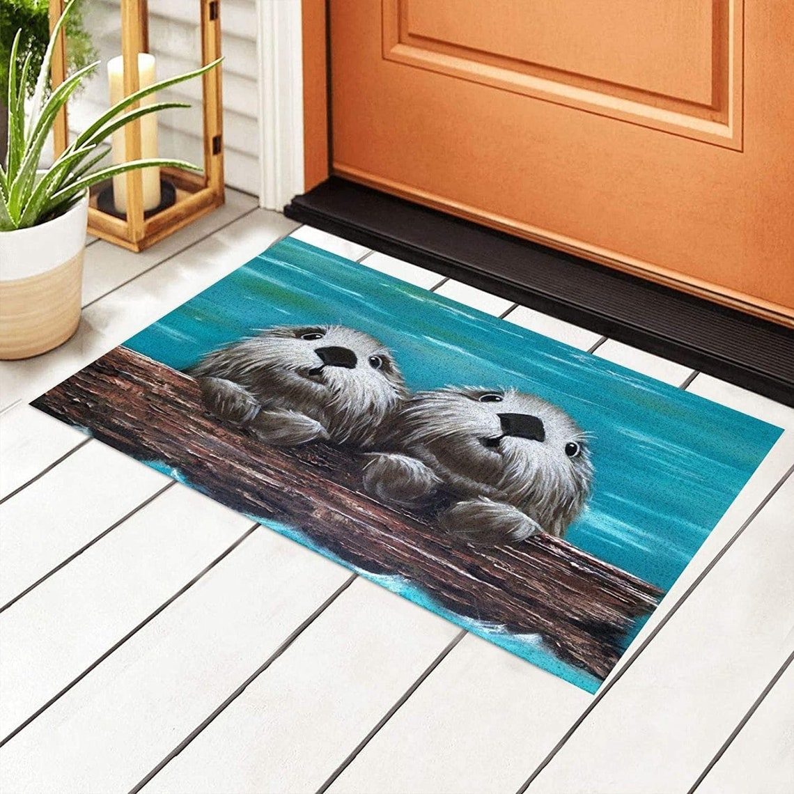 Baby Otter personalisierte Fußmatte Teppich | Etsy