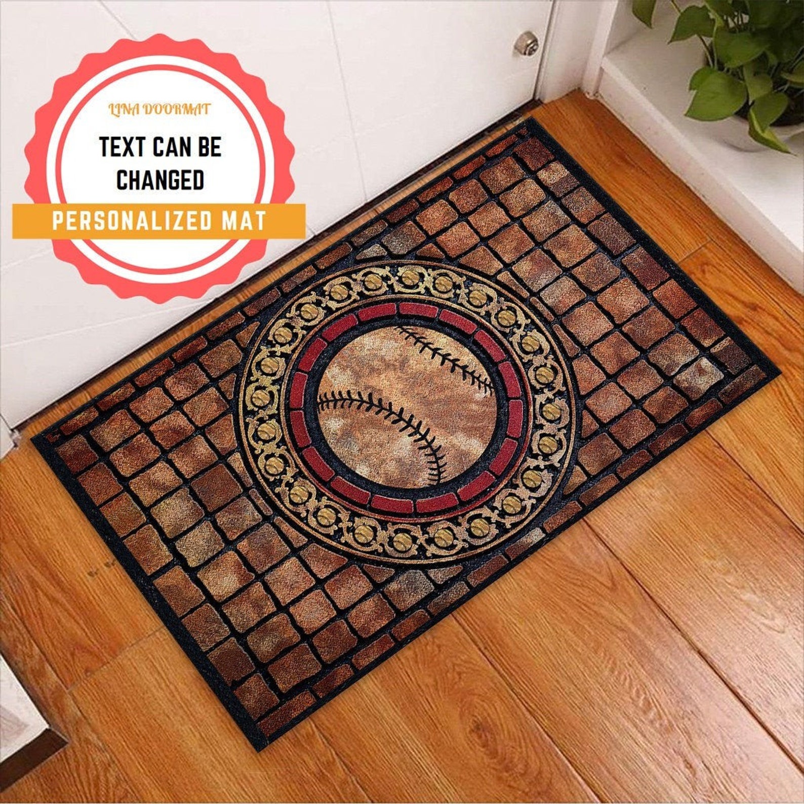 Deporte Baseball Doormat Doormat Modern Door Mat Etsy