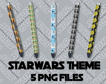 Pen wraps - Space Wars Theme - 5 wraps included