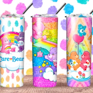 Care Bears 80s Cartoon - 9 wraps included | 20oz STRAIGHT Tumbler Wraps - Vinyl, Waterslide or Sublimation