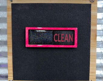 Clean Dirty Dishwasher Magnet, Sliding Dishwasher Sign, Kitchen Organization Gift, Housewarming Present, Chore Helper