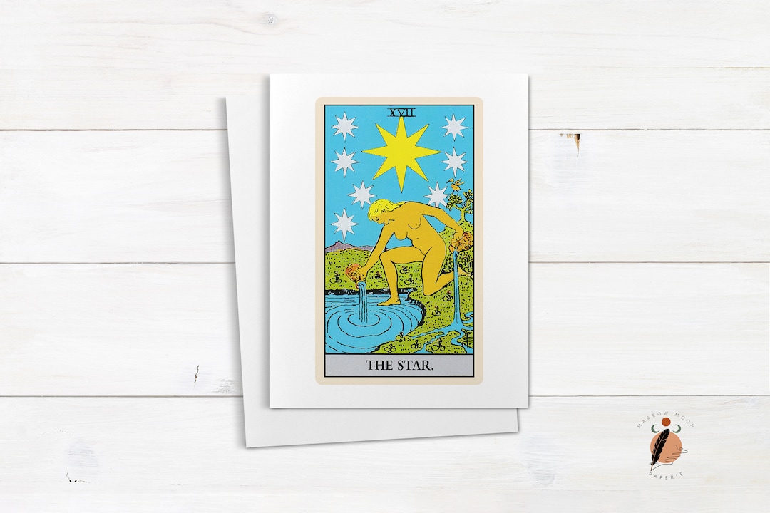 The Star Tarot Card Birthday Card Rider Waite the Star Gothic Etsy