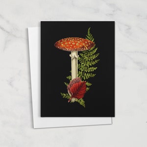 Cartes champignon forêt sombre, Cartes champignon, Choses sorcières, Cartes de remerciement, Dark Academia, Papeterie gothique, Mariage sorcière A2 (QTÉ 10)