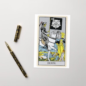 Tarjeta de Tarot de la Muerte Tarjeta de Cumpleaños de Papelería Gótica - Regalo brujo para los amantes del Tarot, Dark Fairycore, Tarjeta única