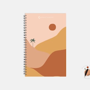 Desert Magic Undated Weekly Planner Minimalist Productivity Planner Journal Hardcover Spiral Planner 5.5 x 8.5