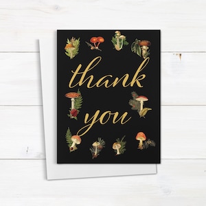 Cartes de remerciement champignons de la forêt sombre Papeterie de mariage sorcière Cartes de mariage gothiques Papeterie Halloween A7 (QTÉ 10)