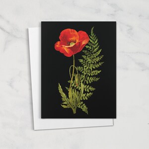Cartes fleur forêt sombre, papillons de nuit, choses sorcières, cartes de remerciement, Dark Academia, papeterie gothique, mariage sorcière A7 (QTÉ 10)