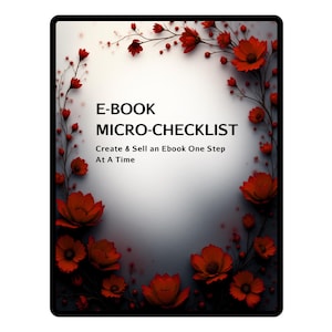 Lista de verificación de microlibros electrónicos / Licencia PLR / Guía paso a paso para crear y vender un libro electrónico o producto digital para creadores ocupados